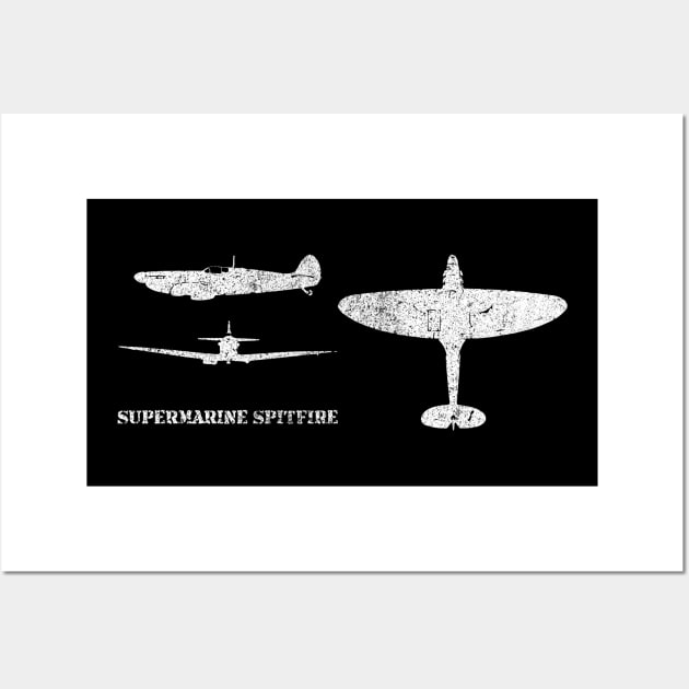 Supermarine Spitfire WWII Fighter Plane Wall Art by Battlefields